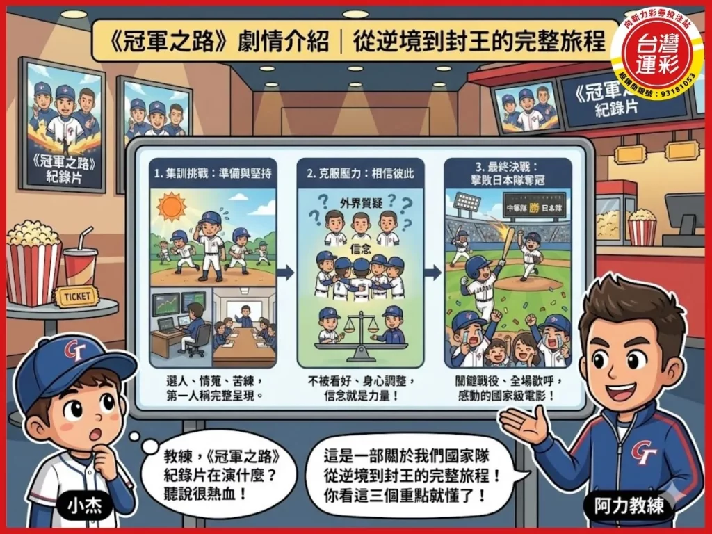 冠軍之路 冠軍之路預購 冠軍之路上映 棒球紀錄片 台灣運彩 冠軍之路演員 冠軍之路訂票 冠軍之路聖誕口碑場 冠軍之路影評 向新力運彩

