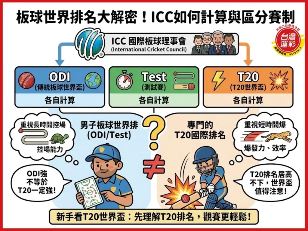 T20世界盃 板球世界盃 板球世界排名 男子板球世界排名 T20板球世界盃