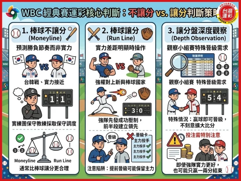 經典賽運彩 WBC運彩 經典賽玩法 棒球運彩 棒球讓分 棒球大小分